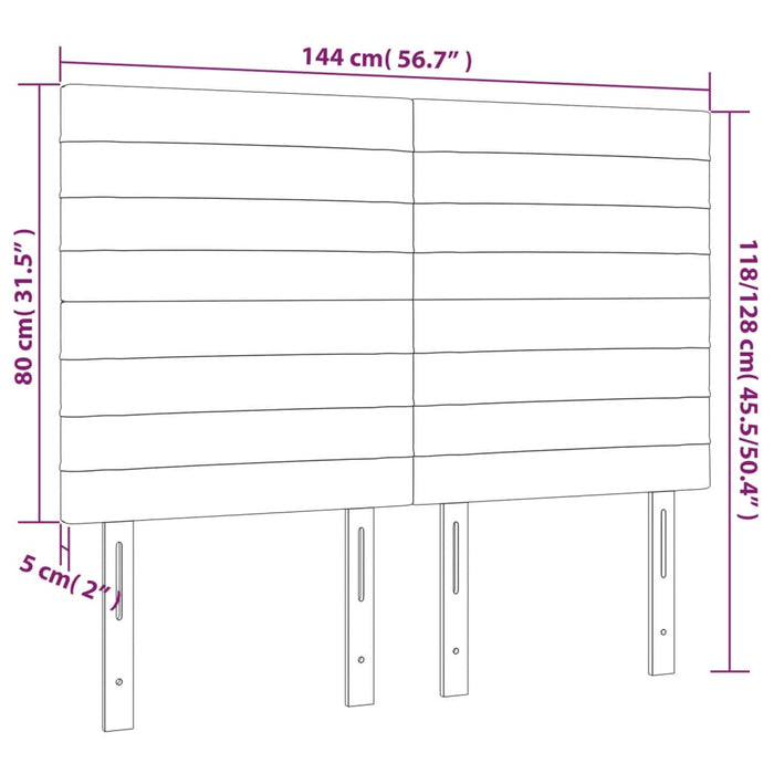 Testiere 4 pz Marrone Scuro 72x5x78/88 cm in Tessuto cod mxl 49908