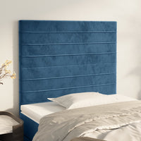 Testiera 2 pz Blu Scuro 80x5x78/88 cm in Velluto 3116506