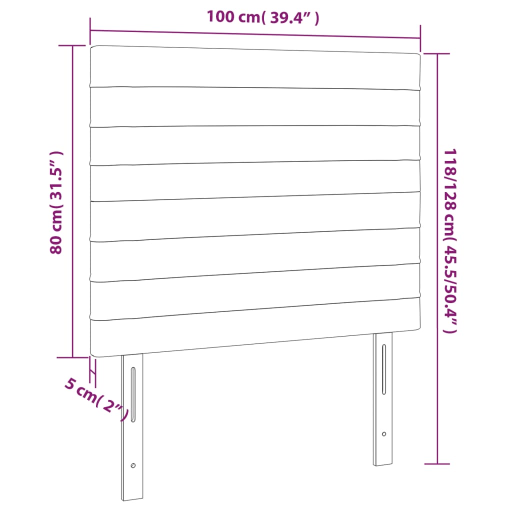 Testiere 2 pz Rosa 100x5x78/88 cm in Velluto cod mxl 52220