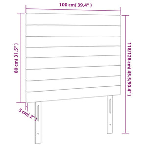 Testiere 2 pz Rosa 100x5x78/88 cm in Velluto cod mxl 52220