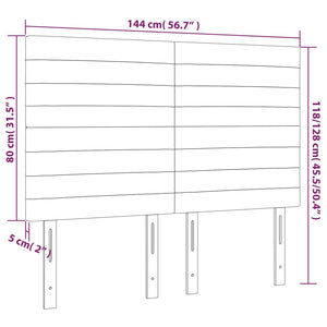 Testiere 4 pz Blu Scuro 72x5x78/88 cm in Velluto 3116524