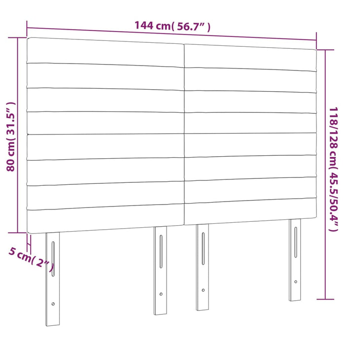 Testiere 4 pz Blu Scuro 72x5x78/88 cm in Velluto 3116524