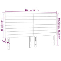 Testiere 4 pz Grigio Scuro 100x5x78/88 cm in Velluto cod mxl 49296