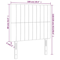 Testiere 2 pz Grigio Scuro 100x5x78/88 cm in Tessuto