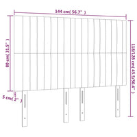 Testiere 4 pz Nere72x5x78/88 cm in Tessuto 3116570