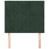 Testiera 2 pz Verde Scuro 80x5x78/88 cm in Velluto 3116603