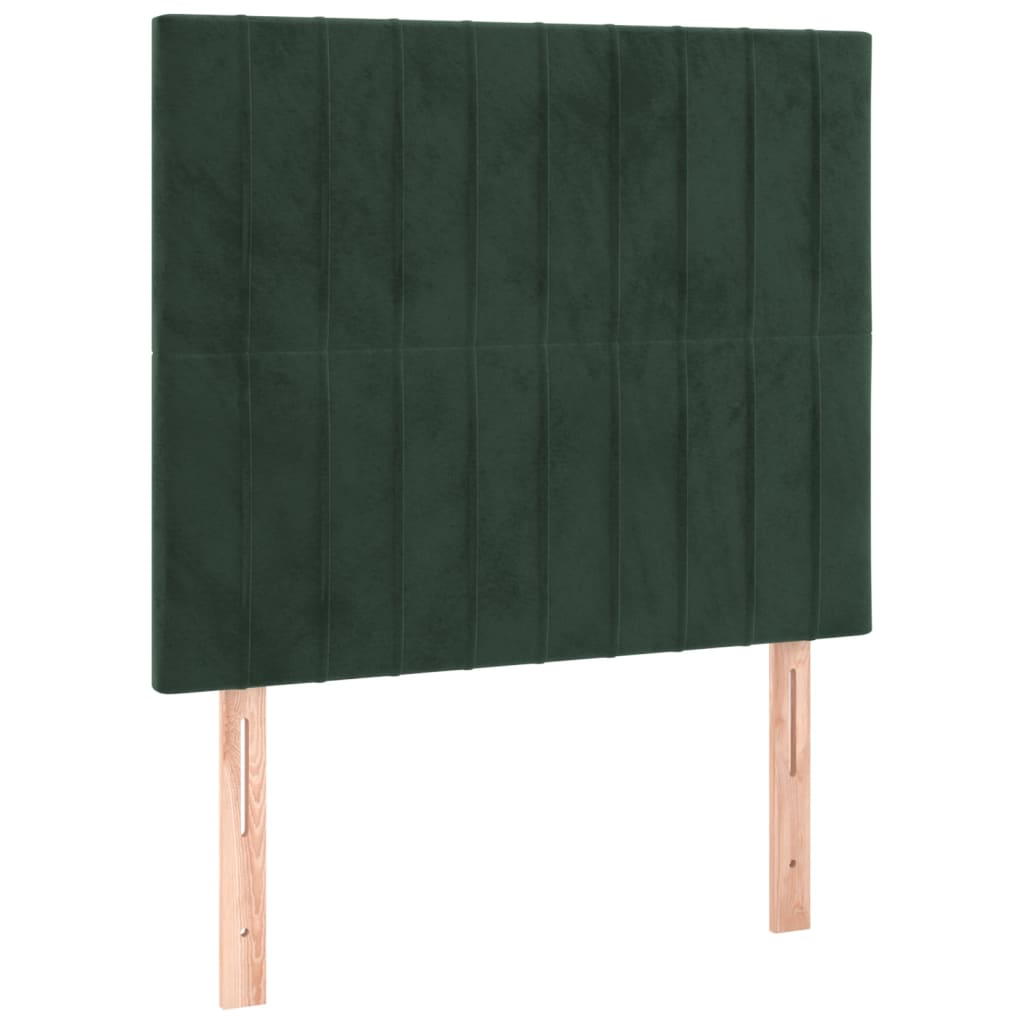 Testiere 2 pz Verde Scuro 100x5x78/88 cm in Velluto cod mxl 49324