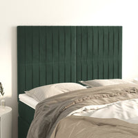 Testiere 4 pz Verde Scuro 72x5x78/88 cm in Velluto 3116621