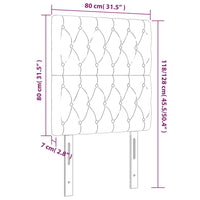 Testiera 2 pz Rosa 80x7x78/88 cm in Velluto