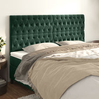 Testiera 4 pz Verde scuro 100x7x78/88 cm in Vellutocod mxl 73644