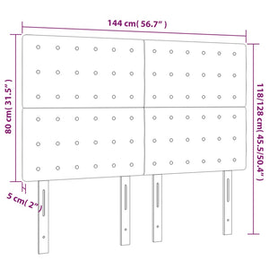 Testiere 4 pz Marrone Scuro 72x5x78/88 cm in Tessuto 3116767