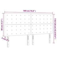 Testiera 4 pz Tortora 90x5x78/88 cm in Tessuto 3116784