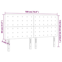 Testiera 4 pz Crema 90x5x78/88 cm in Tessuto 3116785