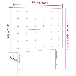 Testiera 2 pz Rosa 80x5x78/88 cm in Velluto 3116801