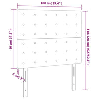 Testiere 2 pz Blu Scuro 100x5x78/88 cm in Velluto 3116812