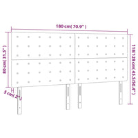 Testiera 4 pz Grigio Scuro 90x5x78/88 cm in Velluto 3116827