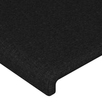 Testiera ad Orecchio Nera 103x23x78/88 cm in Tessuto cod mxl 48577