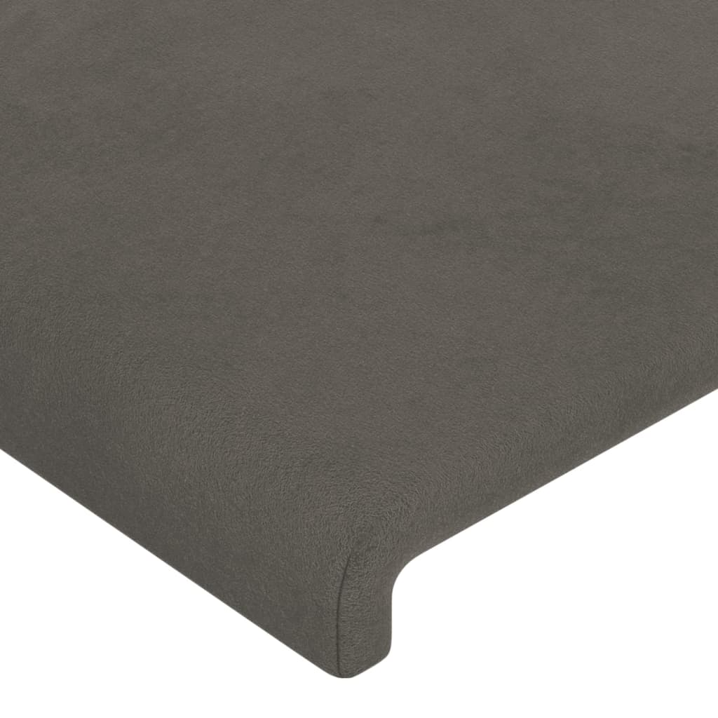 Testiera ad Orecchio Grigio Scuro 83x23x78/88 cm in Velluto cod mxl 50562