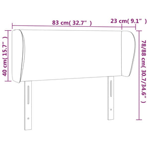 Testiera ad Orecchio Rosa 83x23x78/88 cm in Velluto cod mxl 49867