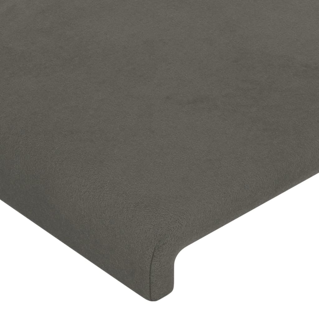 Testiera ad Orecchio Grigio Scuro 147x23x78/88 cm in Velluto cod mxl 48660