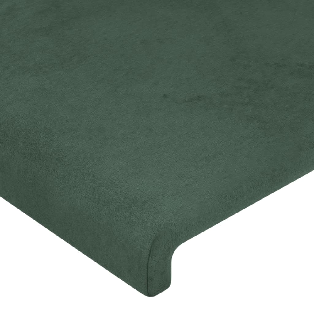 Testiera ad Orecchio Verde Scuro 147x23x78/88 cm in Velluto 3116915