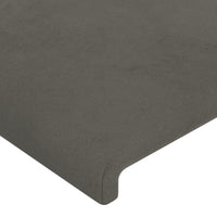 Testiera ad Orecchio Grigio Scuro 183x23x78/88 cm in Velluto cod mxl 52106