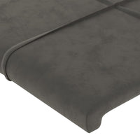 Testiera ad Orecchio Grigio Scuro 83x23x78/88 cm in Velluto 3117175