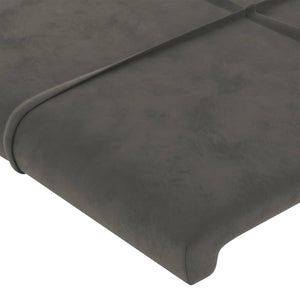 Testiera ad Orecchio Grigio Scuro 103x23x78/88 cm in Velluto 3117187