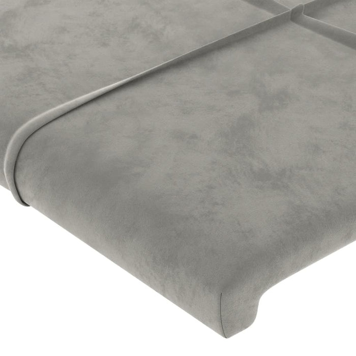 Testiera ad Orecchio Grigio Chiaro 147x23x78/88 cm in Velluto cod mxl 52317