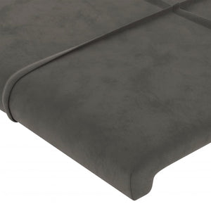 Testiera ad Orecchio Grigio Scuro 147x23x78/88 cm in Velluto cod mxl 51949