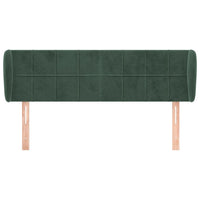 Testiera ad Orecchio Verde Scuro 147x23x78/88 cm in Vellutocod mxl 121567