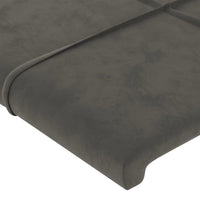 Testiera ad Orecchio Grigio Scuro 183x23x78/88 cm in Velluto cod mxl 51232