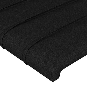 Testiera ad Orecchio Nera 83 x 23 x 78/88 cm in Tessuto 3117260