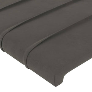 Testiera ad Orecchio Grigio Scuro 103x23x78/88 cm in Velluto cod mxl 51554