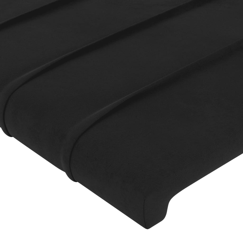 Testiera ad Orecchio Nera 103x23x78/88 cm in Velluto cod mxl 46601