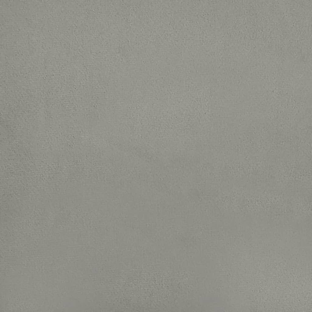 Testiera ad Orecchio Grigio Chiaro 203x23x78/88 cm in Velluto 3117350