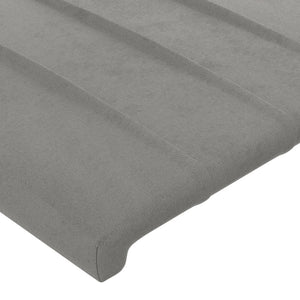 Testiera ad Orecchio Grigio Chiaro 83x23x78/88 cm in Velluto cod mxl 47073