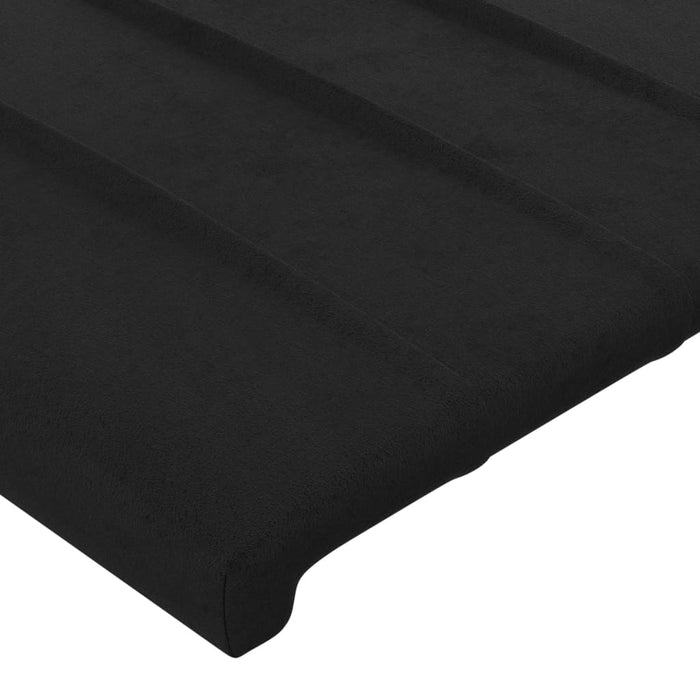 Testiera ad Orecchio Nera 103x23x78/88 cm in Velluto cod mxl 47392