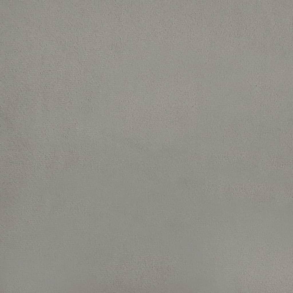 Testiera ad Orecchio Grigio Chiaro 103x23x118/128 cm in Velluto cod mxl 47366