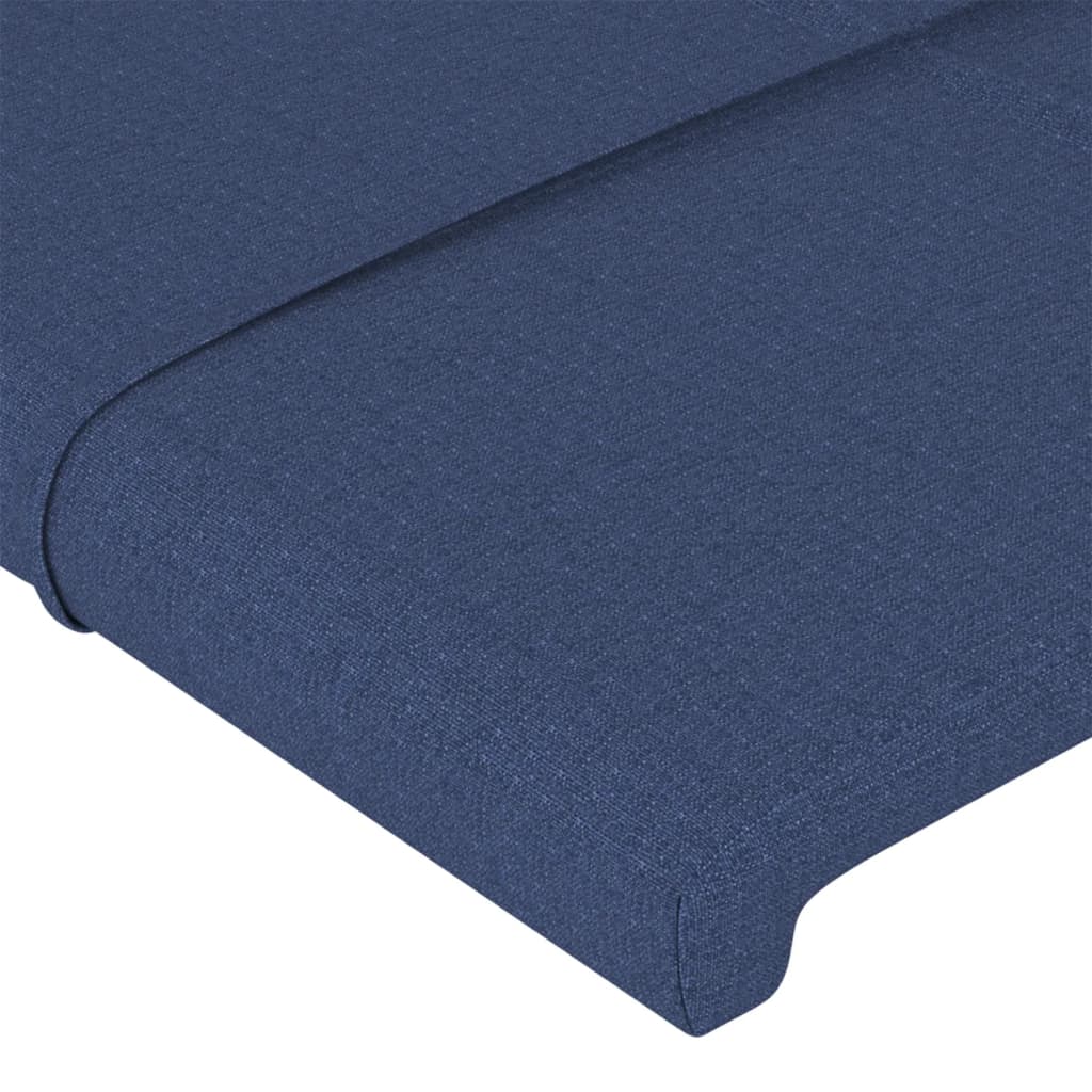 Testiera ad Orecchio Blu 163x23x118/128 cm in Tessuto 3117968