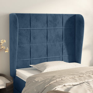 Testiera ad Orecchio Blu Scuro 93x23x118/128 cm in Velluto 3117996