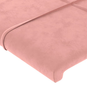 Testiera ad Orecchio Rosa 103x23x118/128 cm in Velluto 3118003