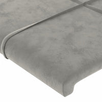 Testiera ad Orecchio Grigio Chiaro 163x23x118/128 cm in Velluto 3118010