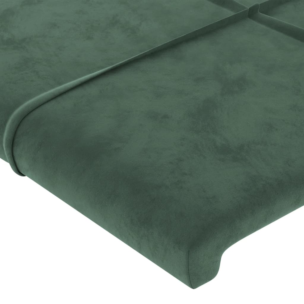 Testiera ad Orecchio Verde Scuro 203x23x118/128cm in Velluto cod mxl 52852