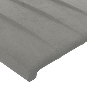 Testiera ad Orecchio Grigio Chiaro 163x23x118/128 cm in Velluto 3118248