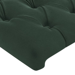 Testiera ad Orecchio Verde Scuro 83x23x118/128 cm in Velluto cod mxl 52785