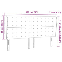 Testiera ad Orecchio Tortora 183x23x118/128 cm in Tessuto 3118408