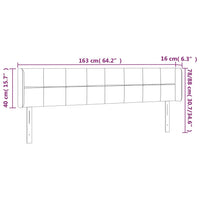 Testiera ad Orecchio Tortora 163x16x78/88 cm in Tessuto 3118778