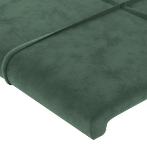 Testiera ad Orecchio Verde Scuro 183x16x78/88 cm in Velluto 3118831