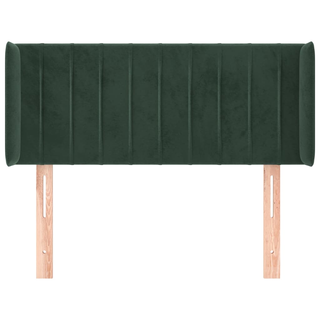 Testiera ad Orecchio Verde Scuro 83x16x78/88 cm in Velluto cod mxl 47074